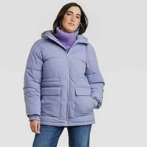 Universal Thread Parka Puffer Coat Jacket NWT Purple/Lavender Size MEDIUM